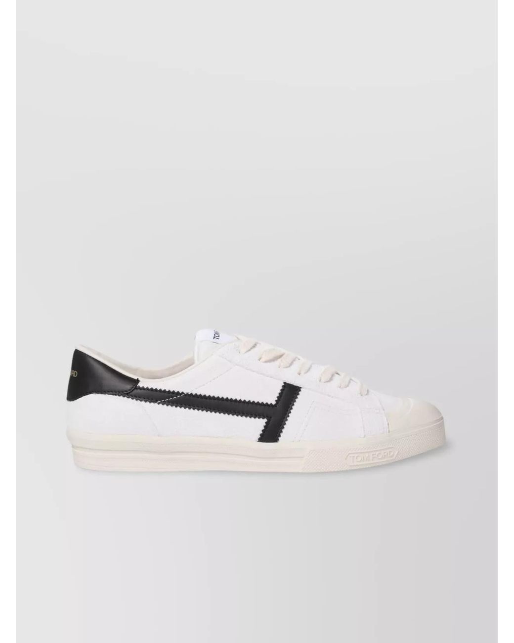 Tom Ford Natural Heel Tab Low-Top Rubber Sole Sneakers for men