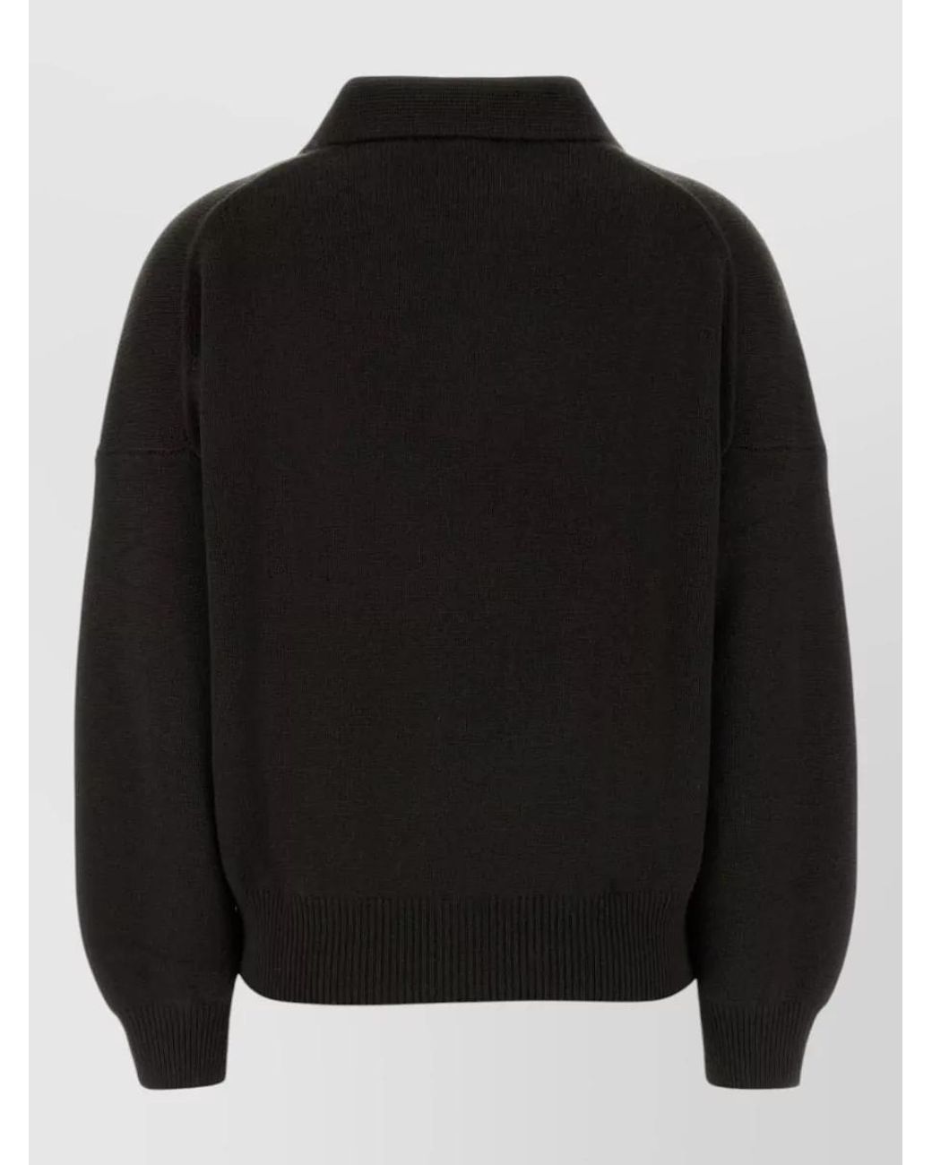 Lisa Yang Black Cashmere Polo Sweater