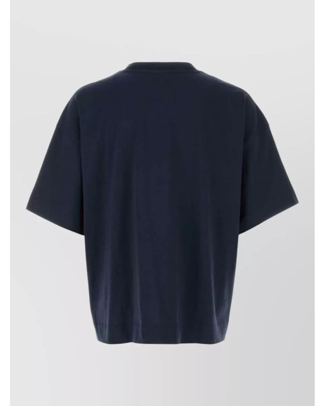 Dries Van Noten Blue Cotton Oversized T-Shirt for men