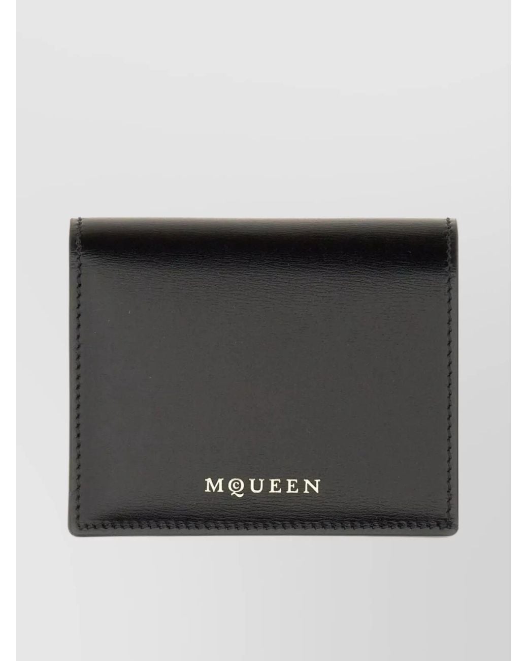 McQueen Black Leather Cardholder