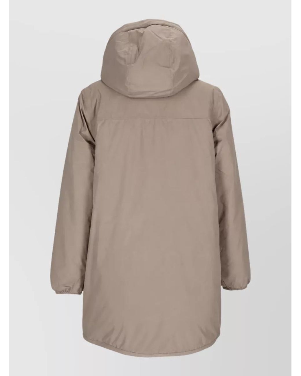 K-Way Natural Hooded Puffer Parka Coat