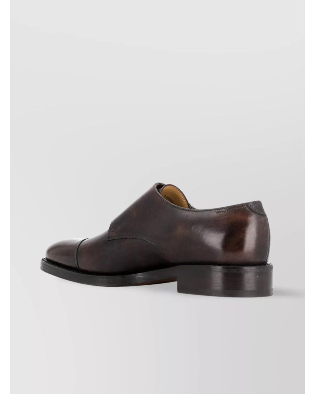 John Lobb Brown Leather Monk Loafers for men