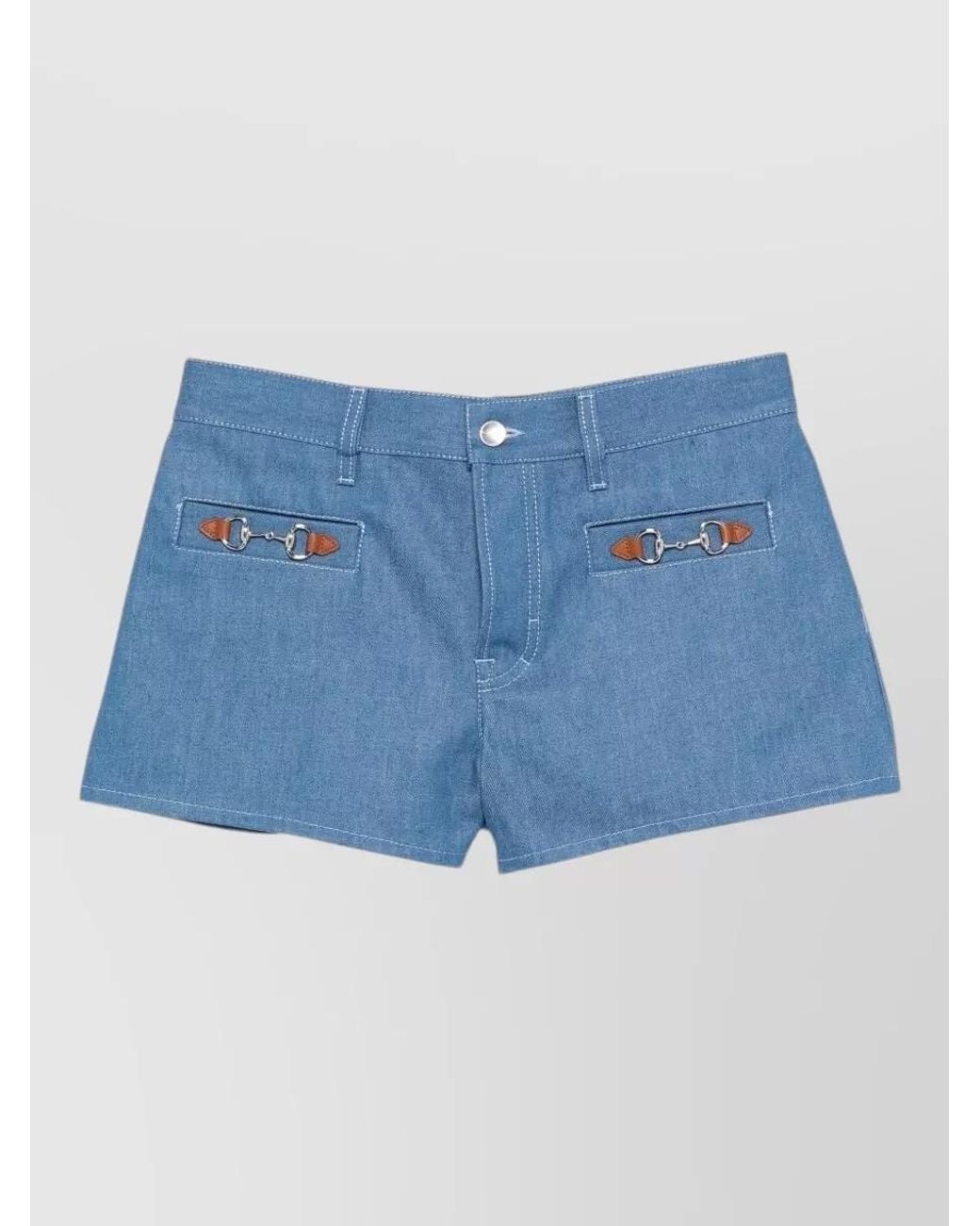 Gucci Blue Denim Short Shorts