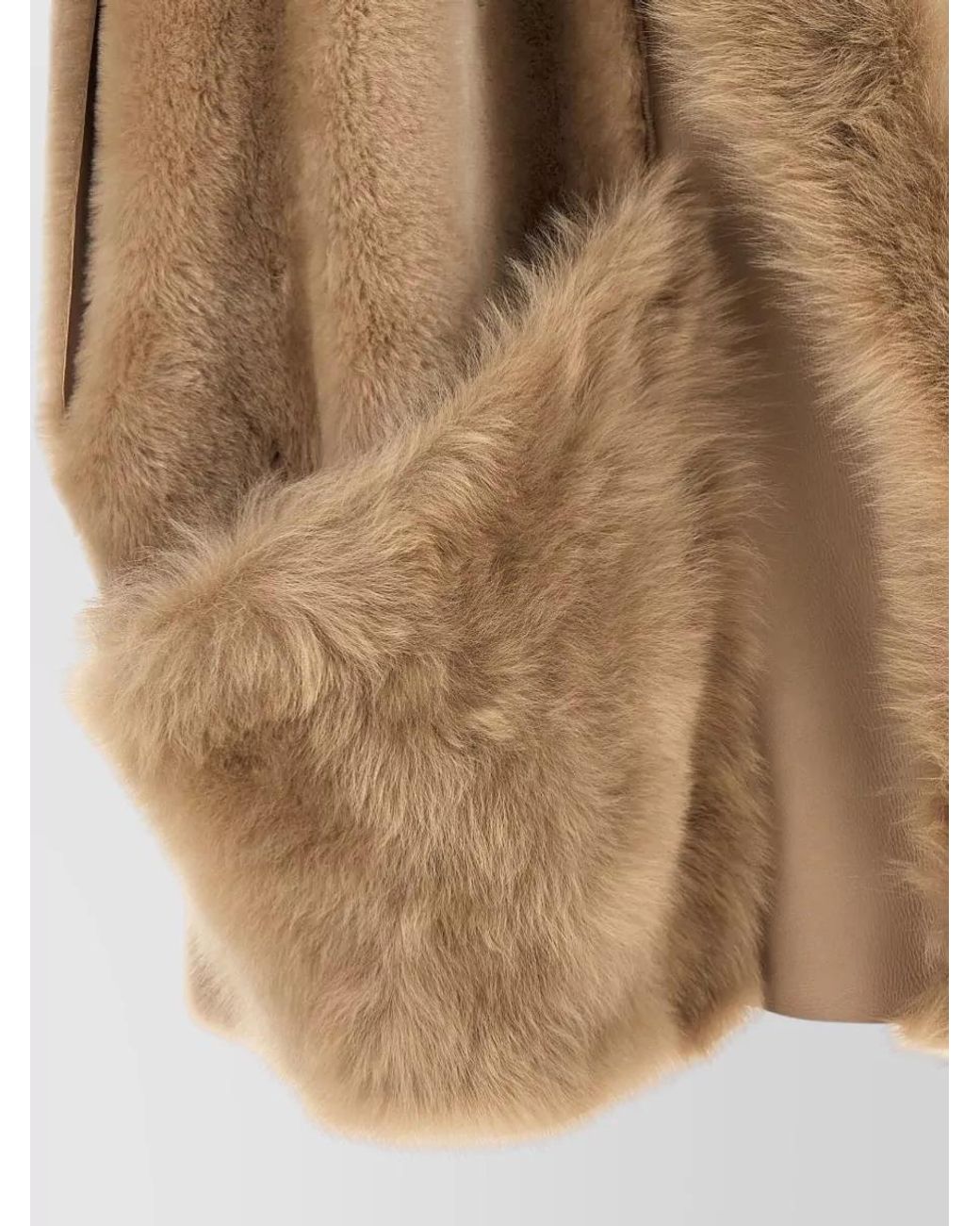 Blancha Brown Shearling Sleeveless Vest