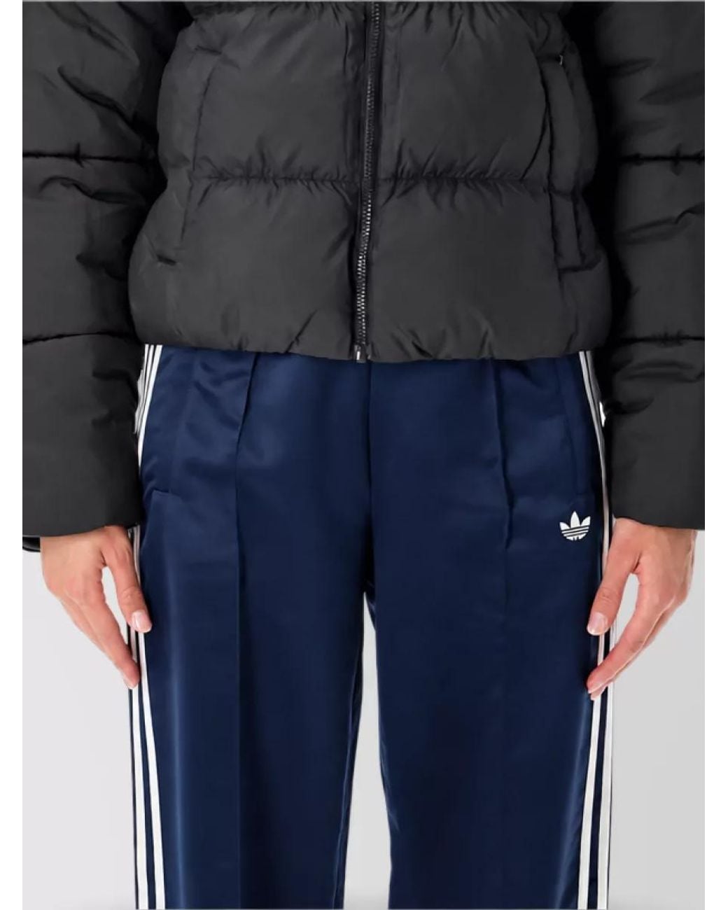 Adidas Originals Blue Recycled Polyester Short Puffer Jacket