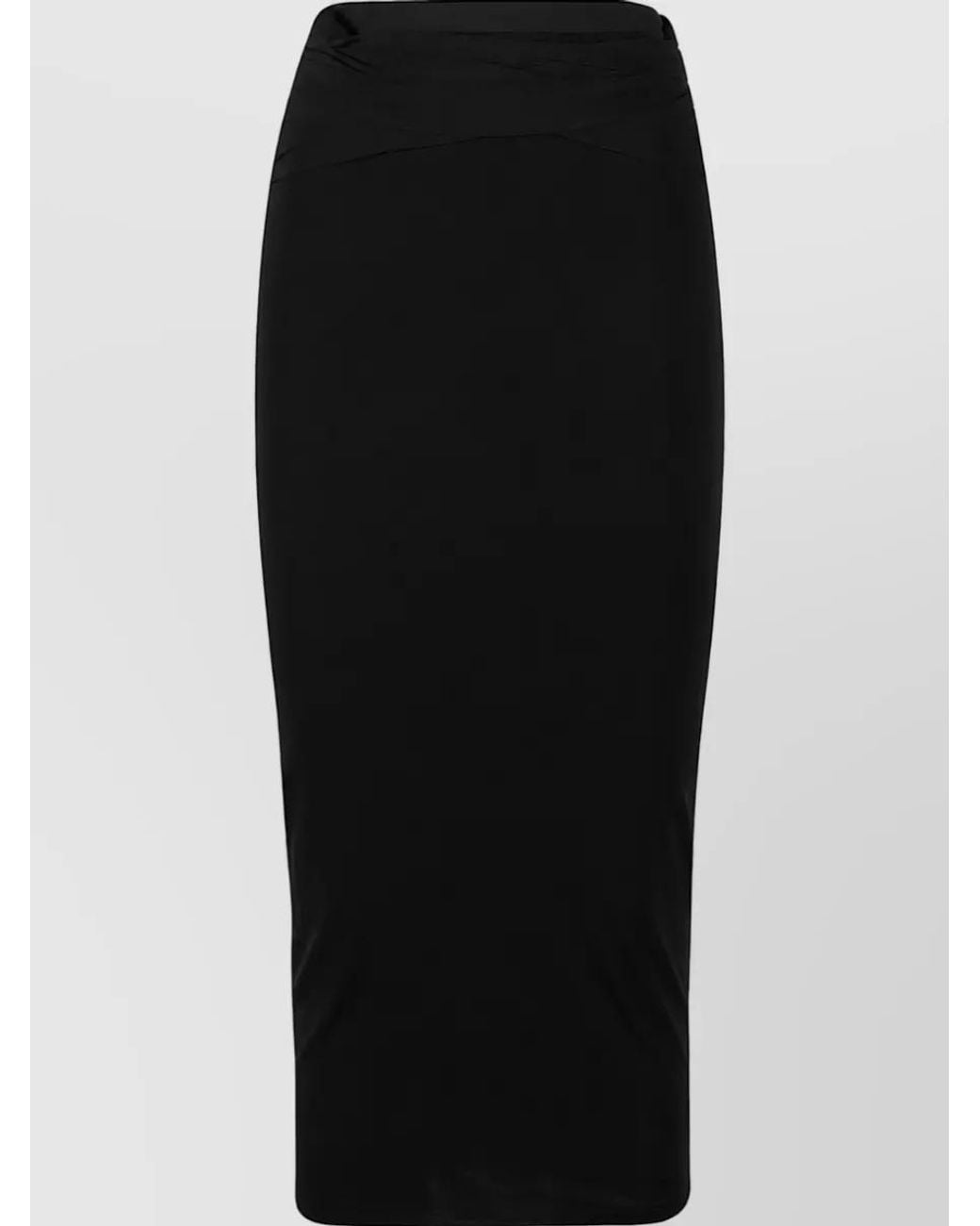 Wardrobe NYC Black Sheer Midi Skirt