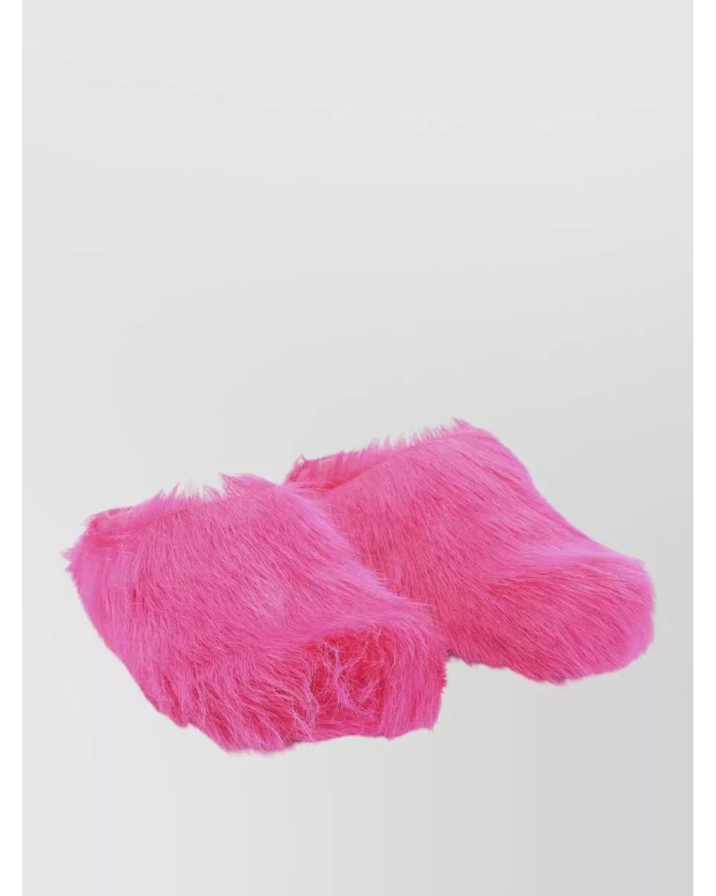 Marni Pink Calf Hair Slippers