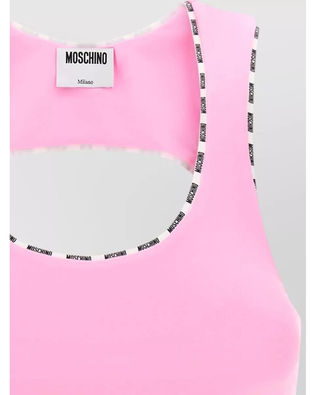 Moschino Pink Stretch Technical Sports Bra