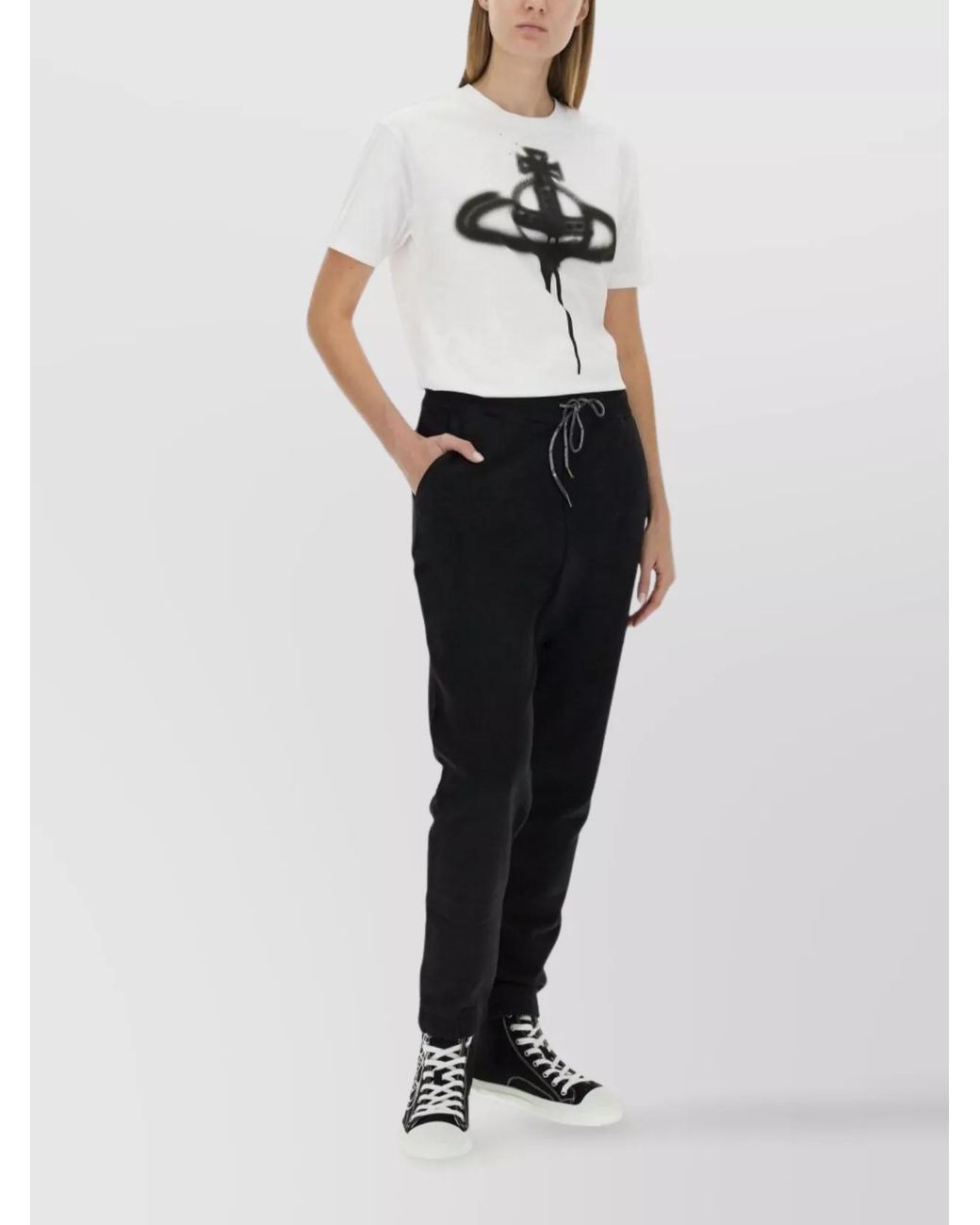 Vivienne Westwood Black Printed Cotton Jogging Pants