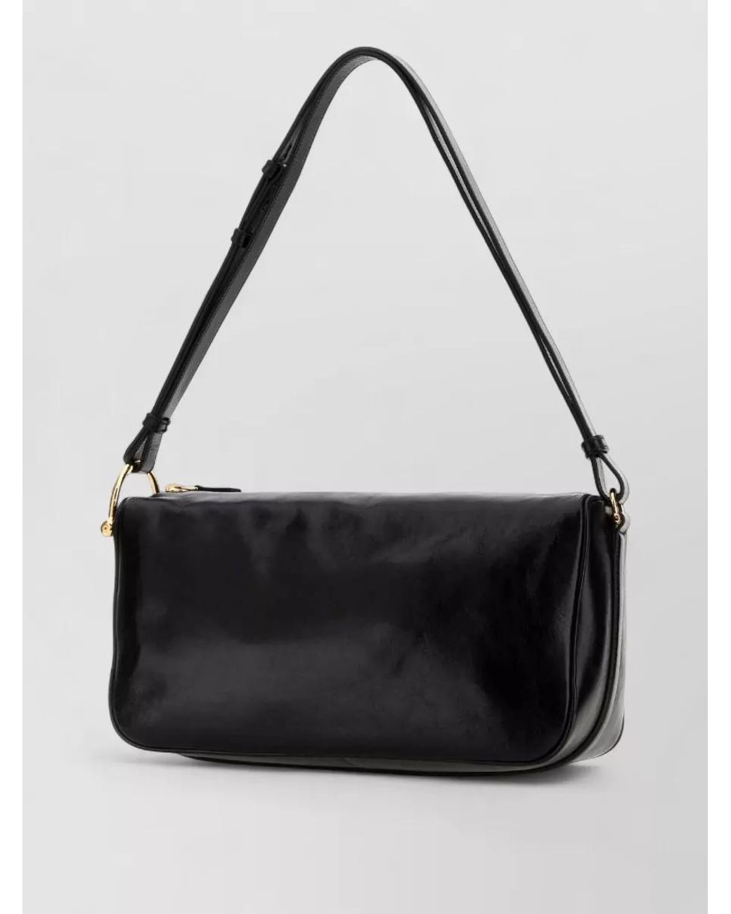 Gucci Black Half Horsebit Leather Shoulder Bag