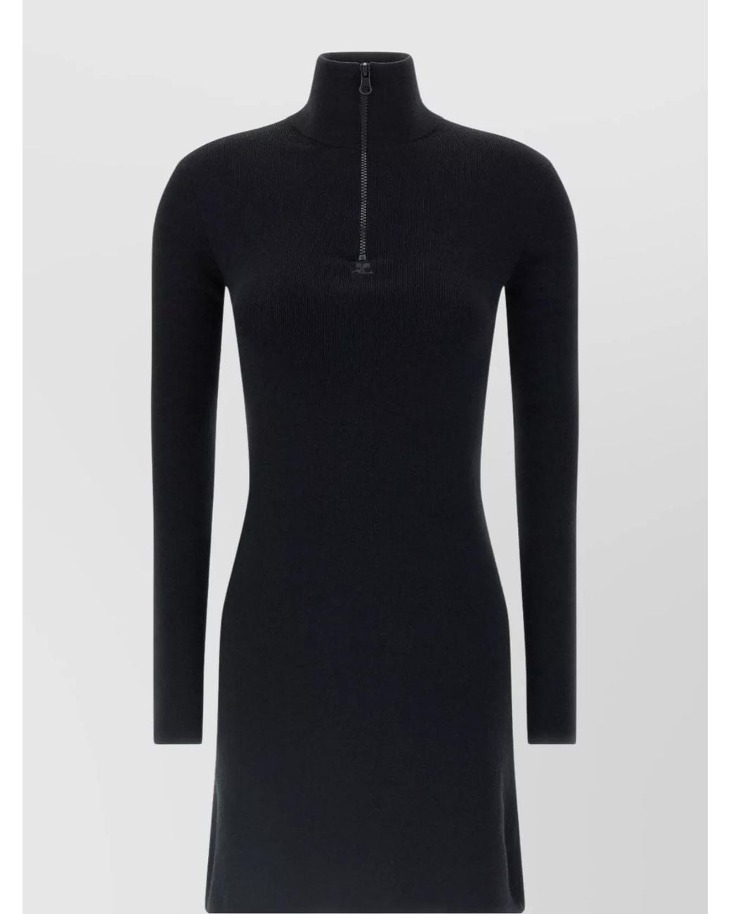Courreges Blue Wool Mini Dress