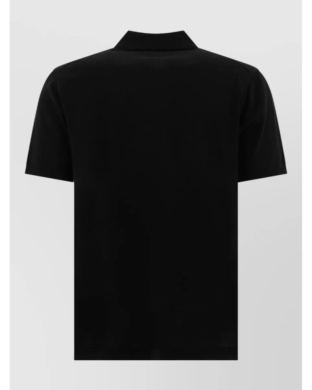 Beams Plus Black Cotton Polo Shirt for men