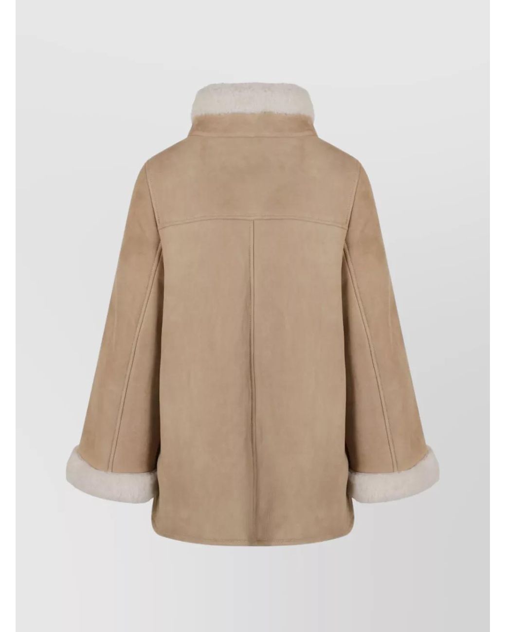 Fay Natural Shearling Panelled Cape for men