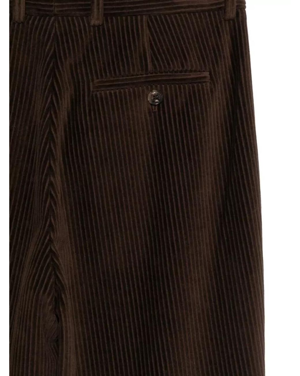 Circolo 1901 Brown Cotton Corduroy Straight-Leg Trousers
