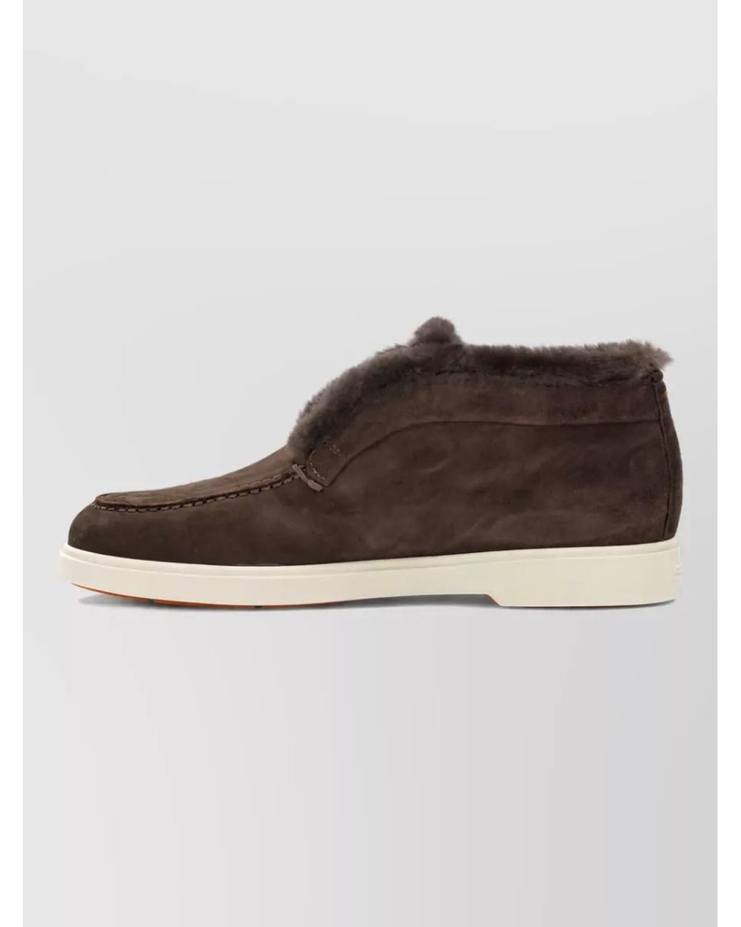 Santoni Brown Suede Leather Boots