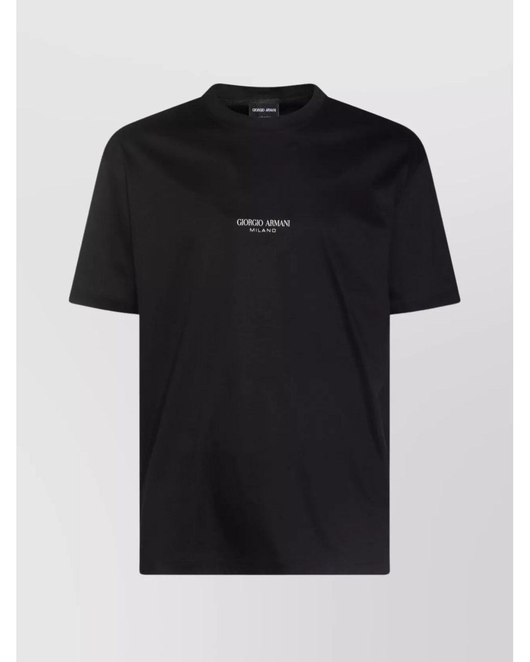 Giorgio Armani Black Cotton Short-Sleeve T-Shirt for men