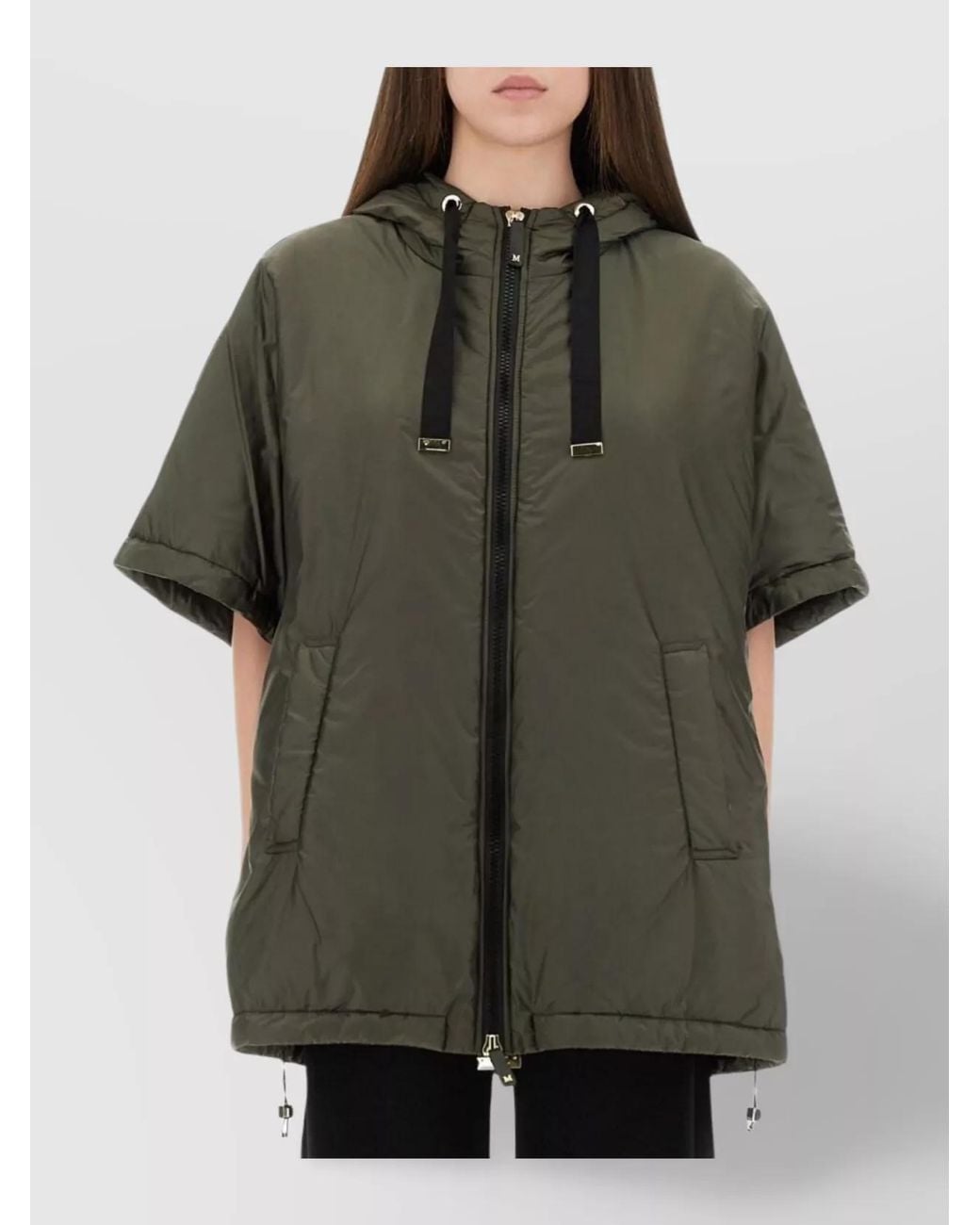 Max Mara Green Padded Parka Coat