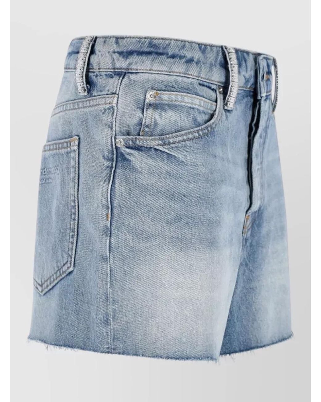 Alexander Wang Blue Straight Mini Shorts
