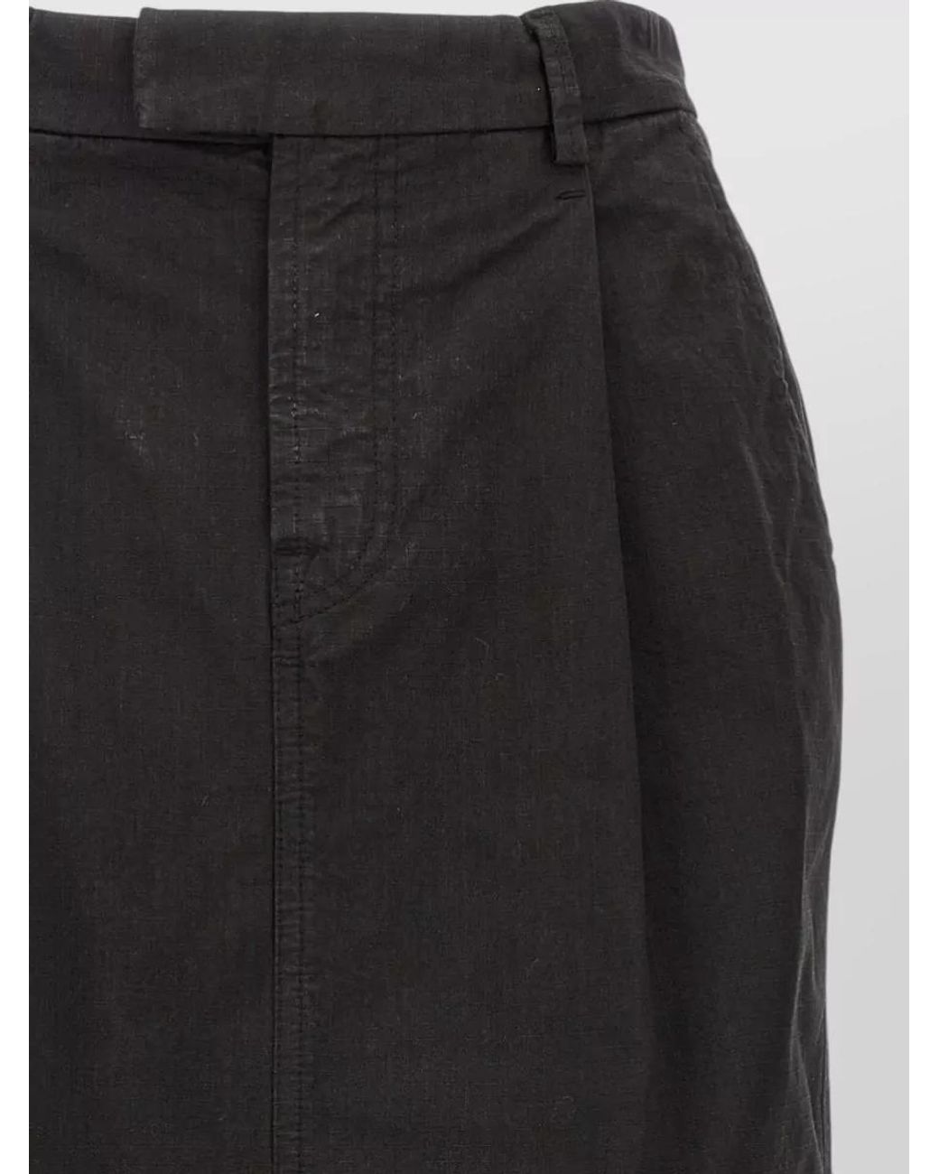 ARMARIUM Black Cotton Cargo Maxi Skirt