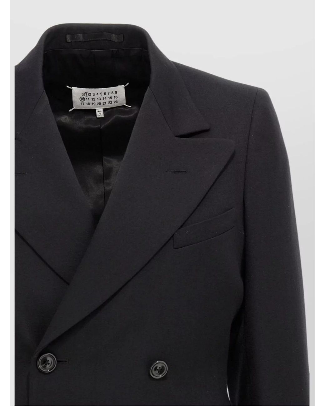 Maison Margiela Black Wool Double-Breasted Blazer