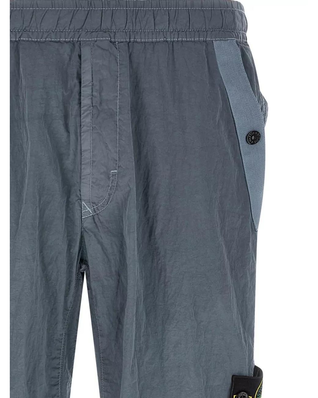 Stone Island Blue Nylon Loose-Fit Joggers for men
