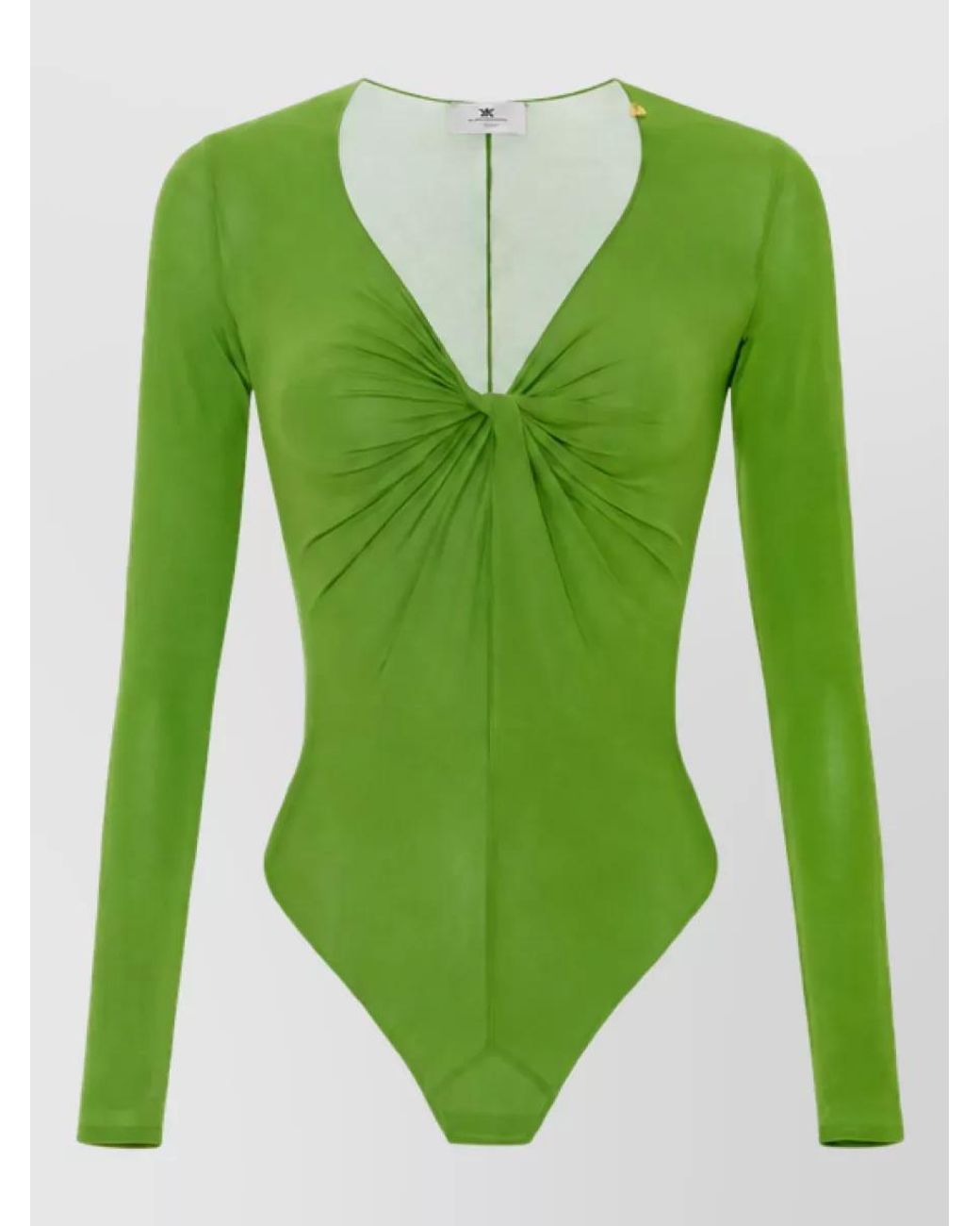 Elisabetta Franchi Green Sleeveless Bodysuit
