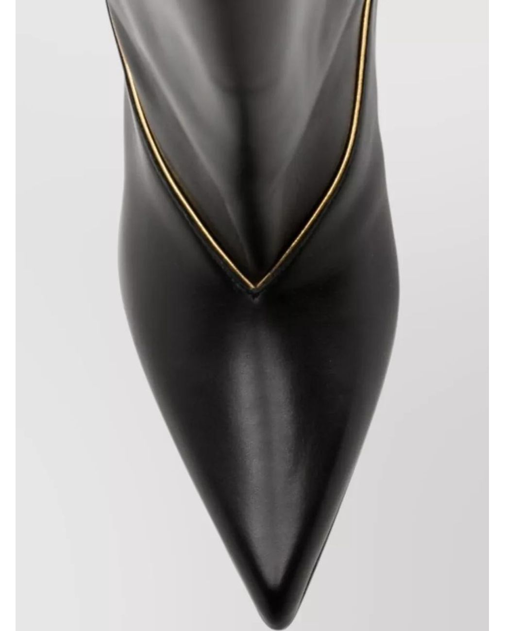 Versace Black Leather Heel Boots