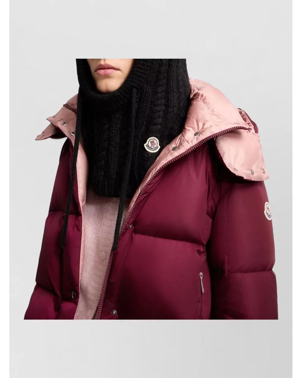 Moncler Black Cable-Knit Alpaca-Blend Balaclava