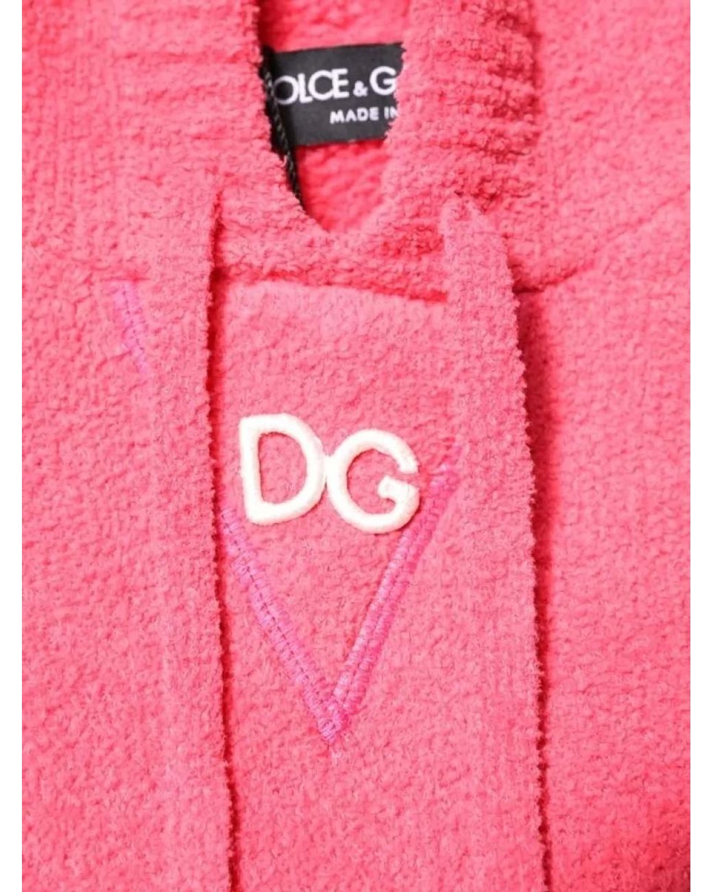 Dolce & Gabbana Pink Knit Hooded Sweater for men