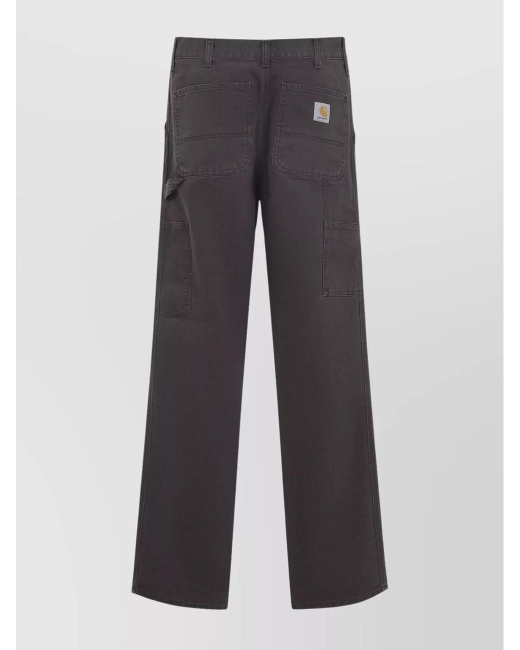 Carhartt Gray Organic Cotton Relaxed-Fit Straight-Leg Trousers for men