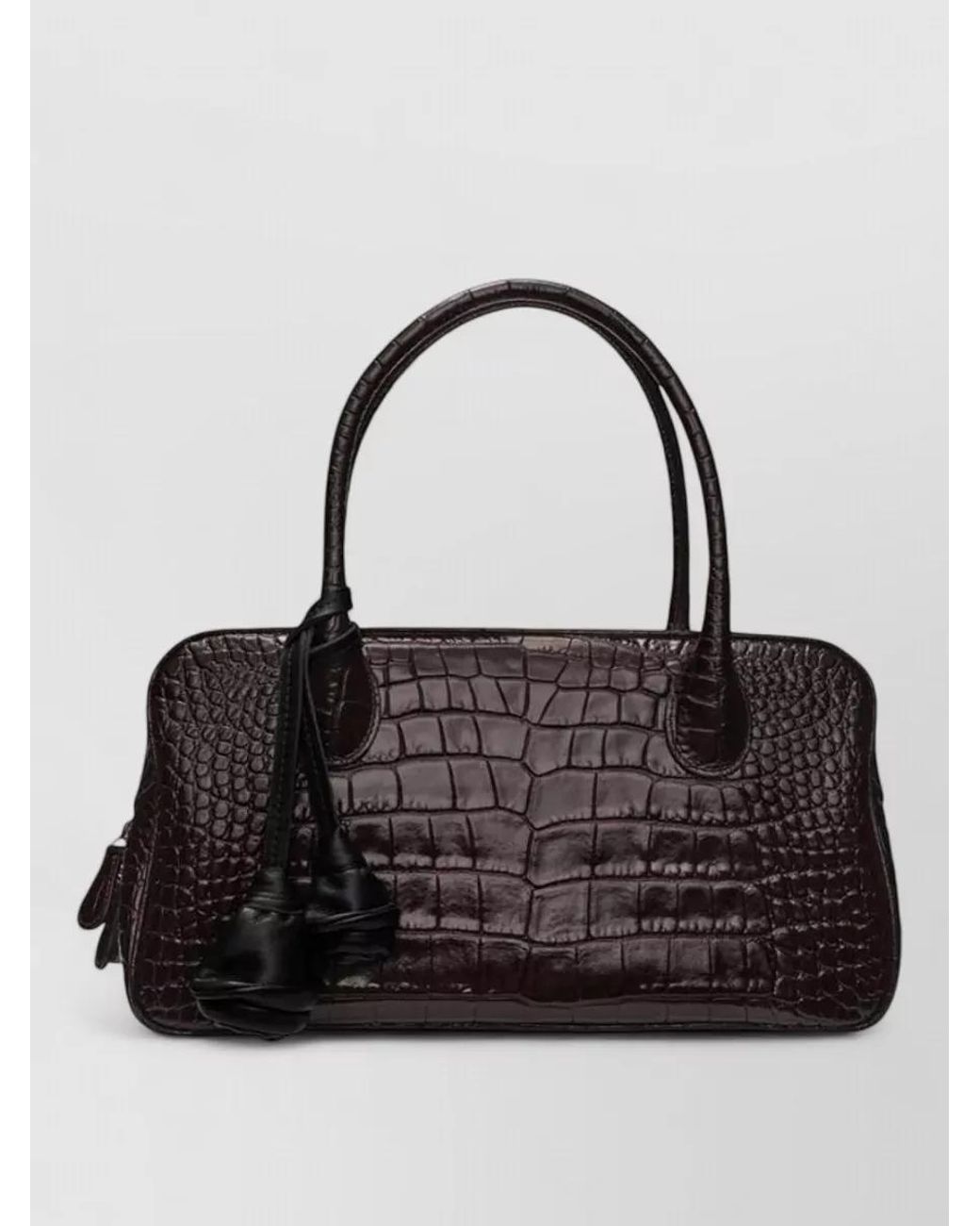 Magda Butrym Black Brigitte Bag Regular Leather Croco