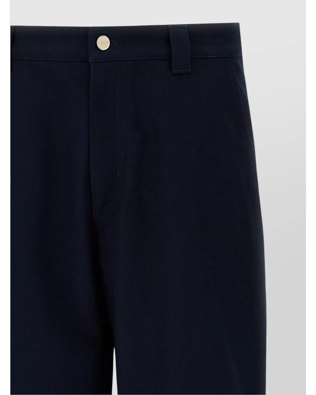 Gucci Blue Cotton Wide-Leg Trousers for men