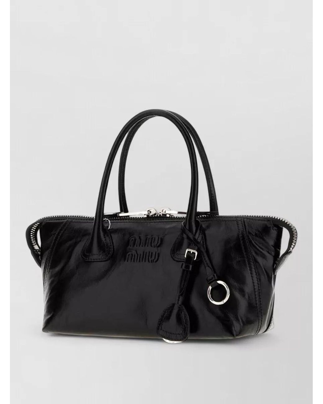 Miu Miu Black Pocket Leather Clutch Bag