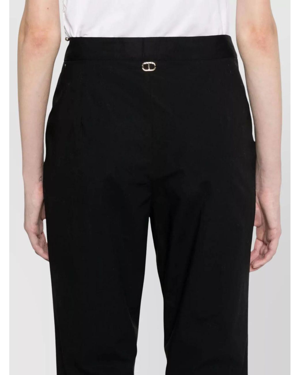 Twinset Black Straight-Leg Trousers