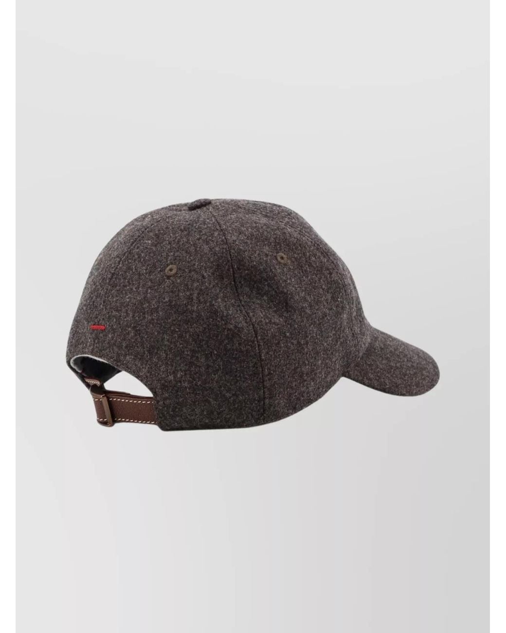 Brunello Cucinelli Gray Wool Baseball Cap for men