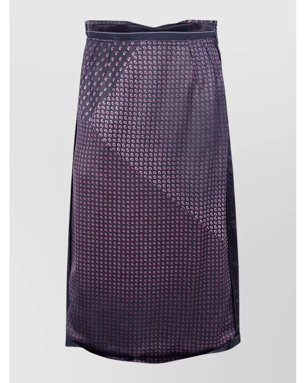 Maison Margiela Blue Paisley Printed Pleated Skirt