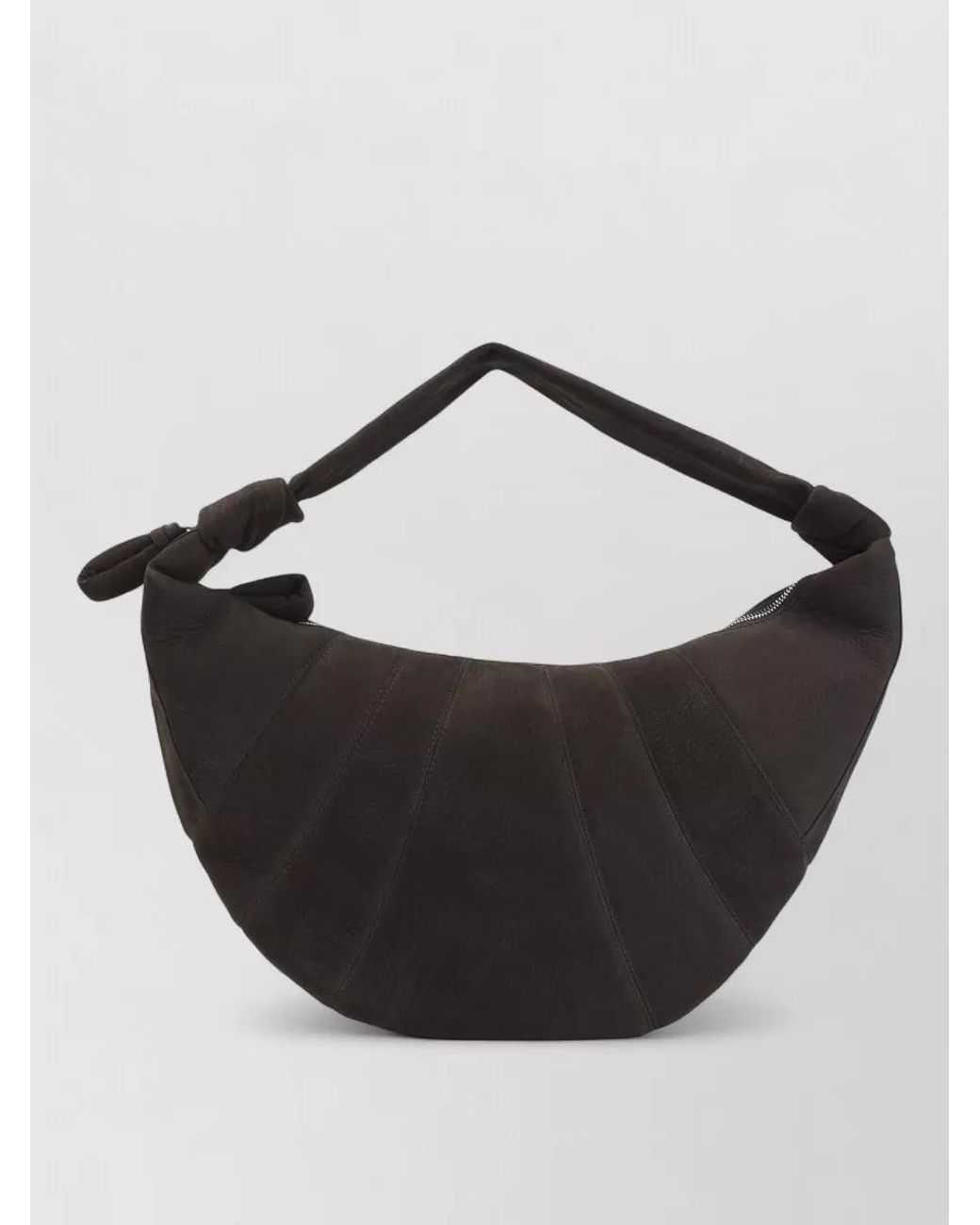 Lemaire Black Leather Croissant Clutch Bag