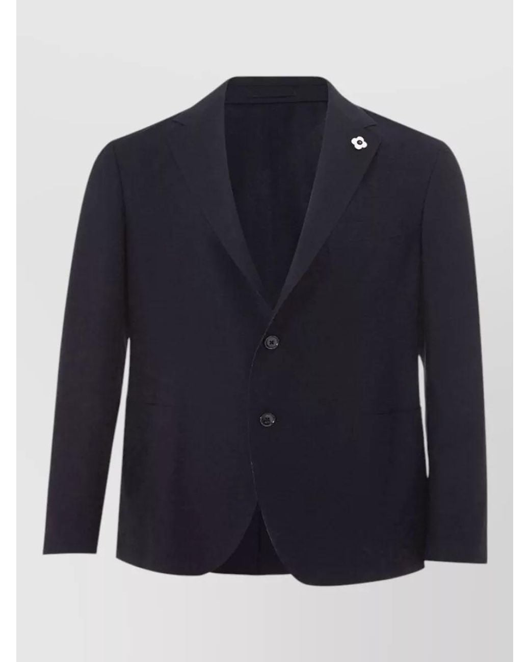 Lardini Blue Cotton Single-Breasted Blazer for men