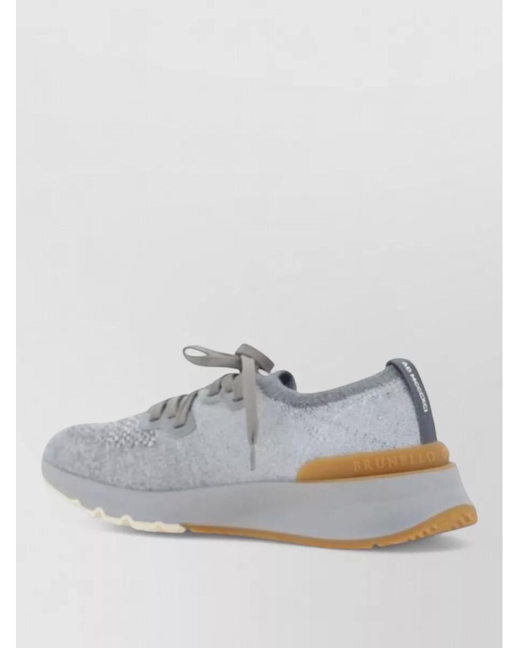 Brunello Cucinelli Gray Cotton Low-Top Sneakers for men