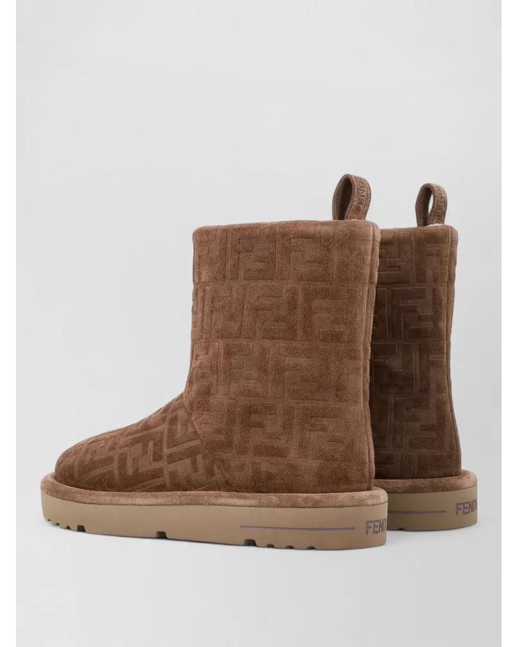 Fendi Brown Leather Ankle Boots