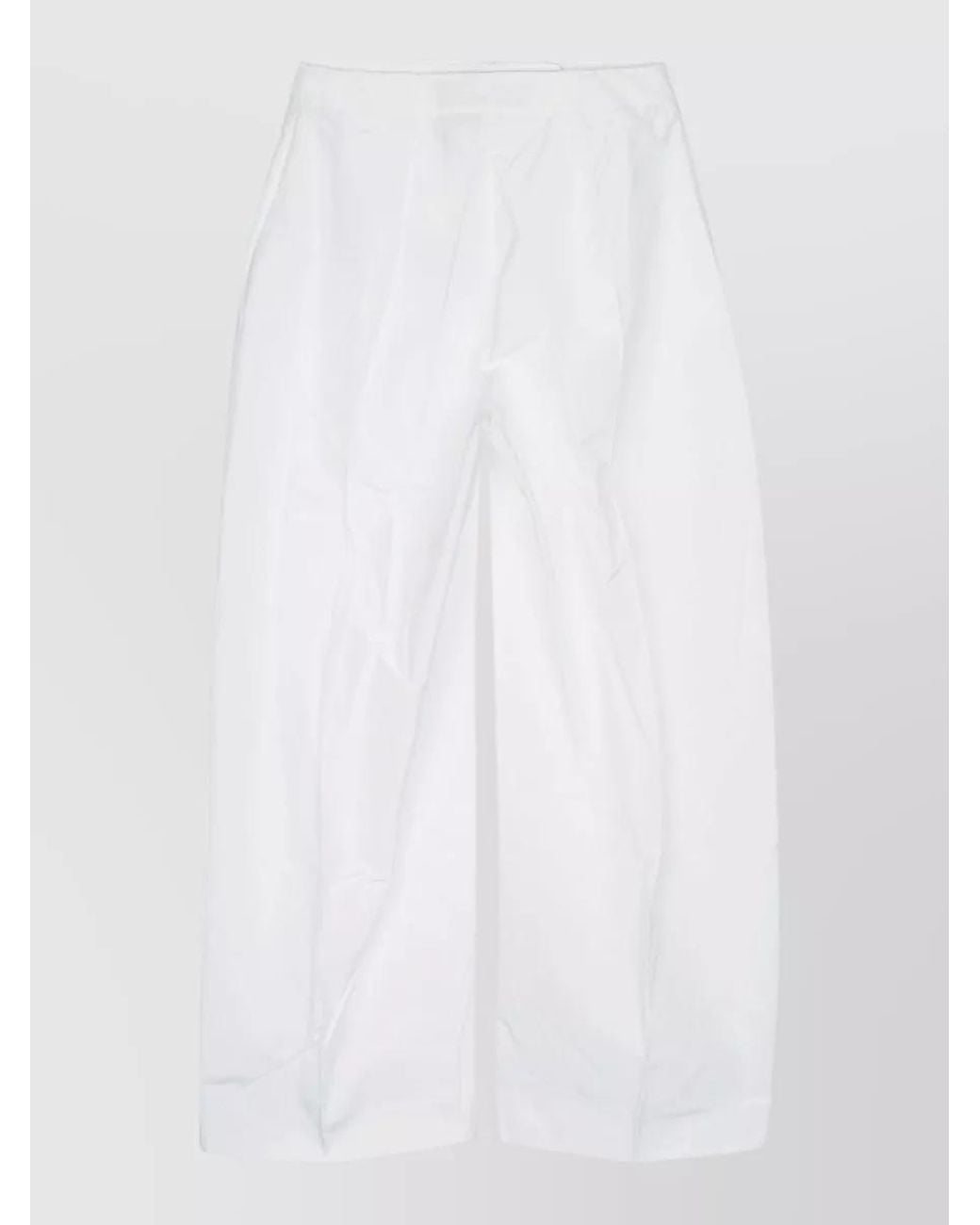 Jacquemus White High-Rise Wide-Leg Trousers