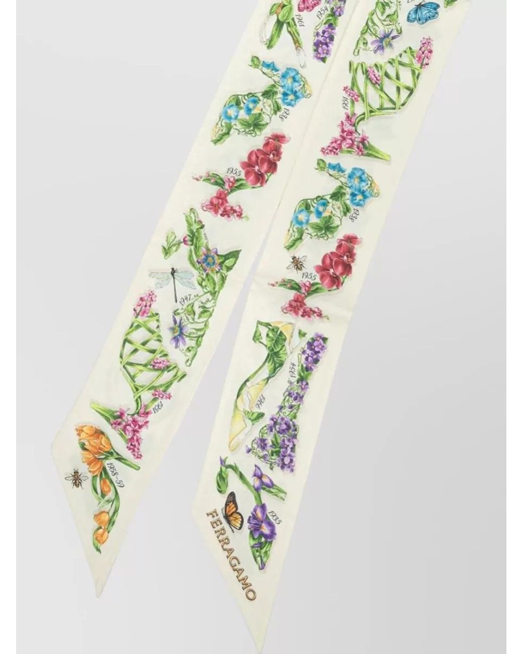 Ferragamo White Silk Mini Bandeau