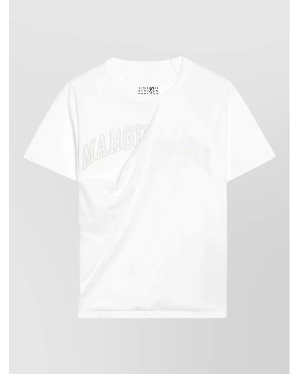 MM6 by Maison Margiela White Cotton T-Shirt