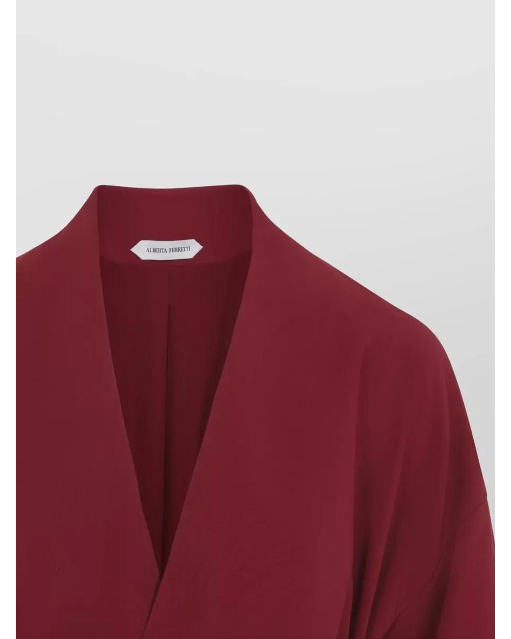 Alberta Ferretti Red Wrap Cady Suit Jacket