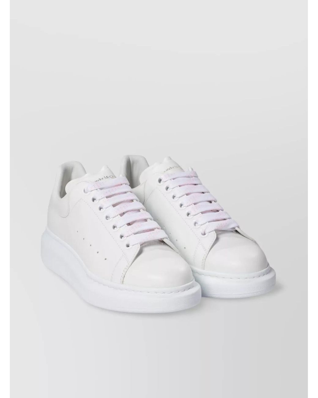 McQueen White Leather Oversized Low-Top Sneakers
