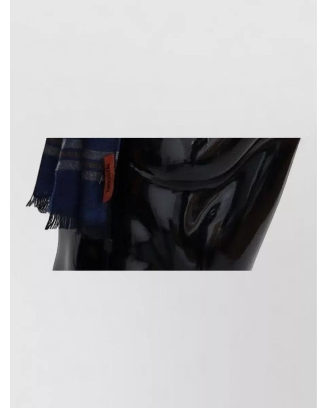 Missoni Blue Striped Wool Scarf for men