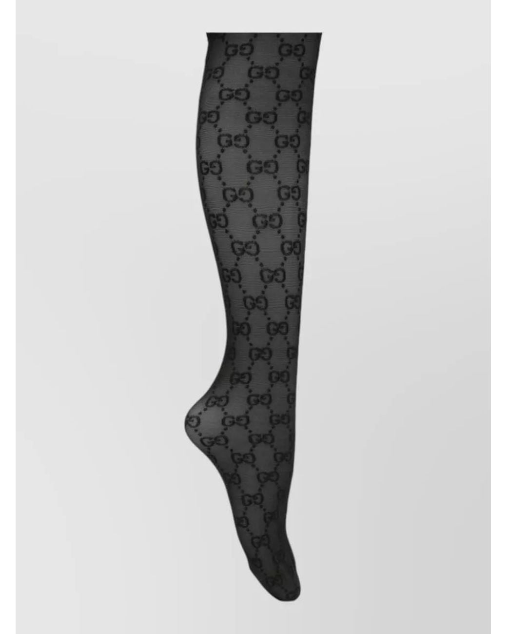 Gucci Black Logo-Jacquard Socks