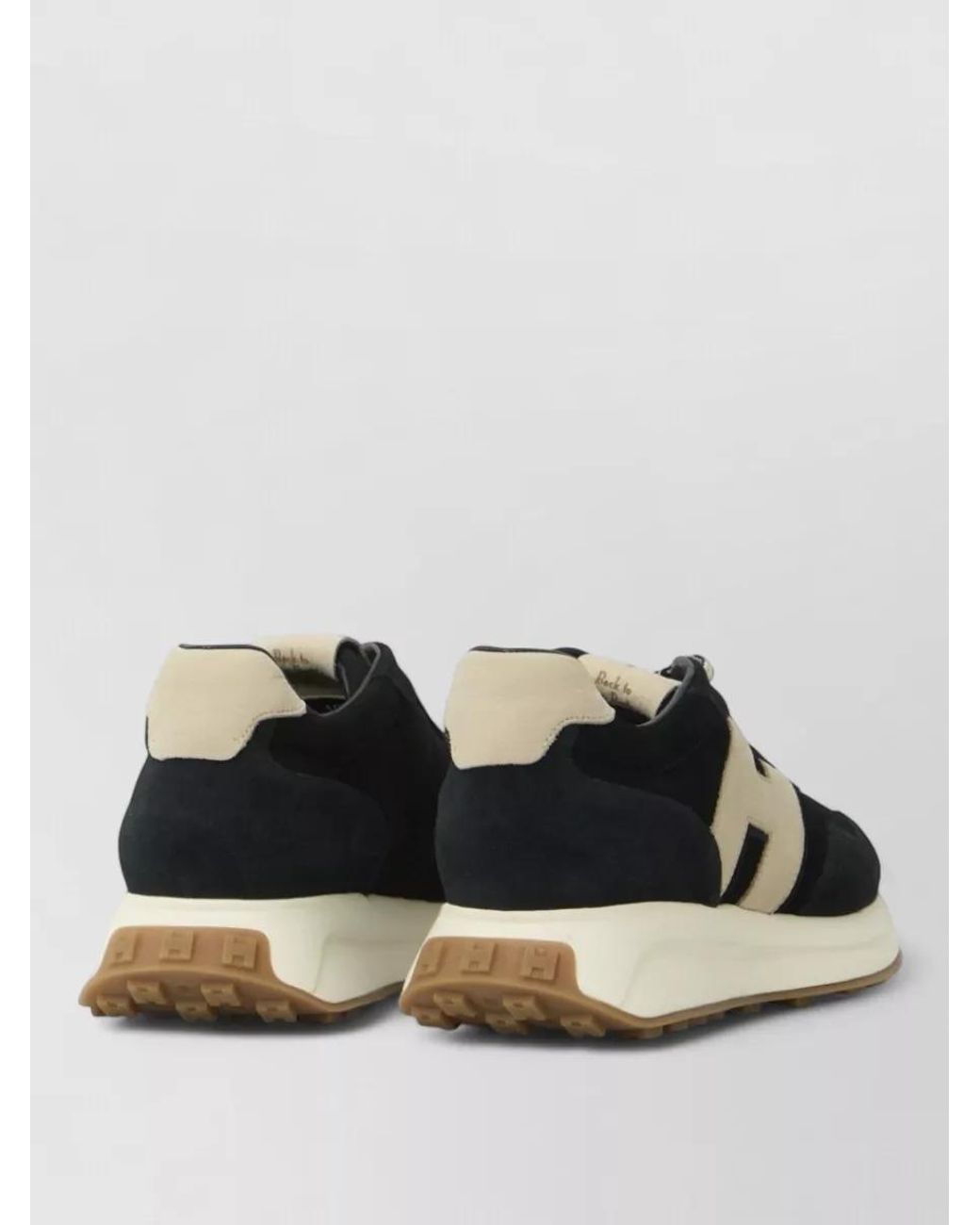 Hogan Black Leather Low-Top Sneakers