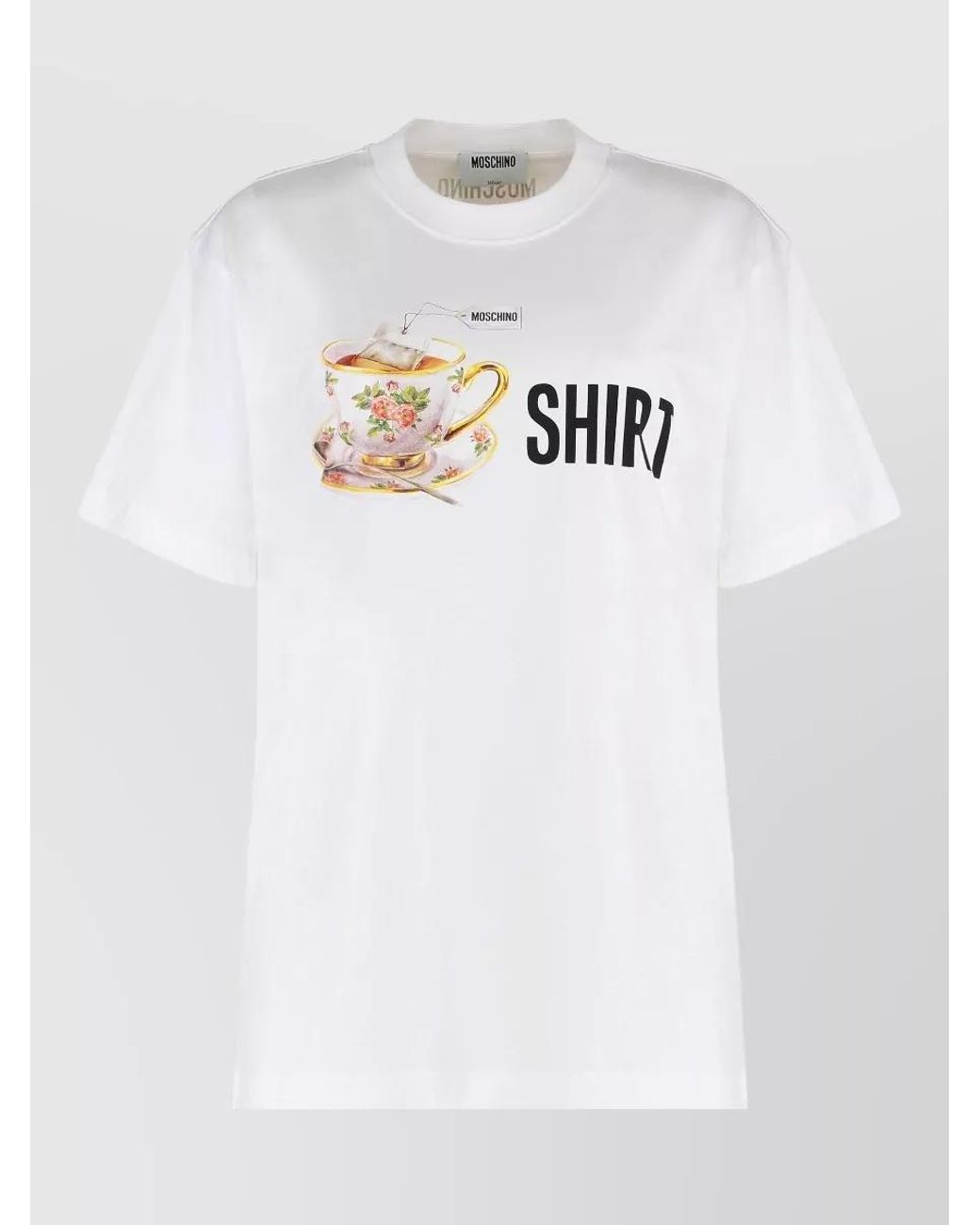 Moschino White Cotton Crew-Neck T-Shirt