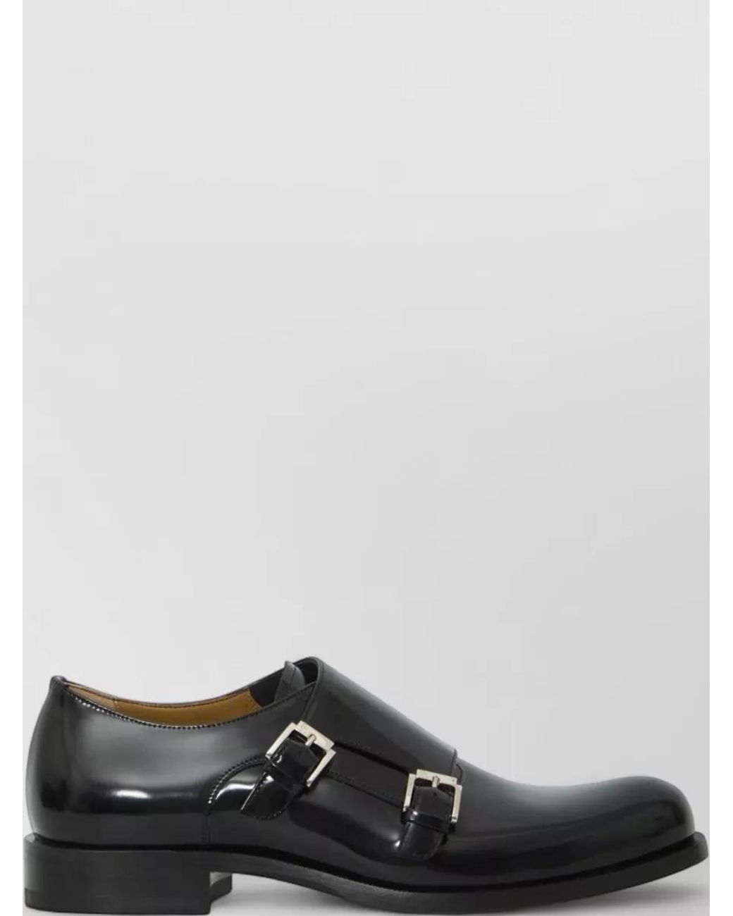 Christian Louboutin Black Leather Monk Shoes for men